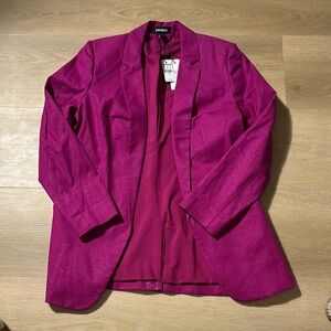 Express Women's Linen Fuchsia Blazer